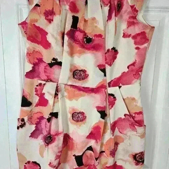 Apt 9 Pink Floral Dress Kneelength Size 10 - Picture 3 of 9